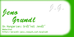 jeno grundl business card